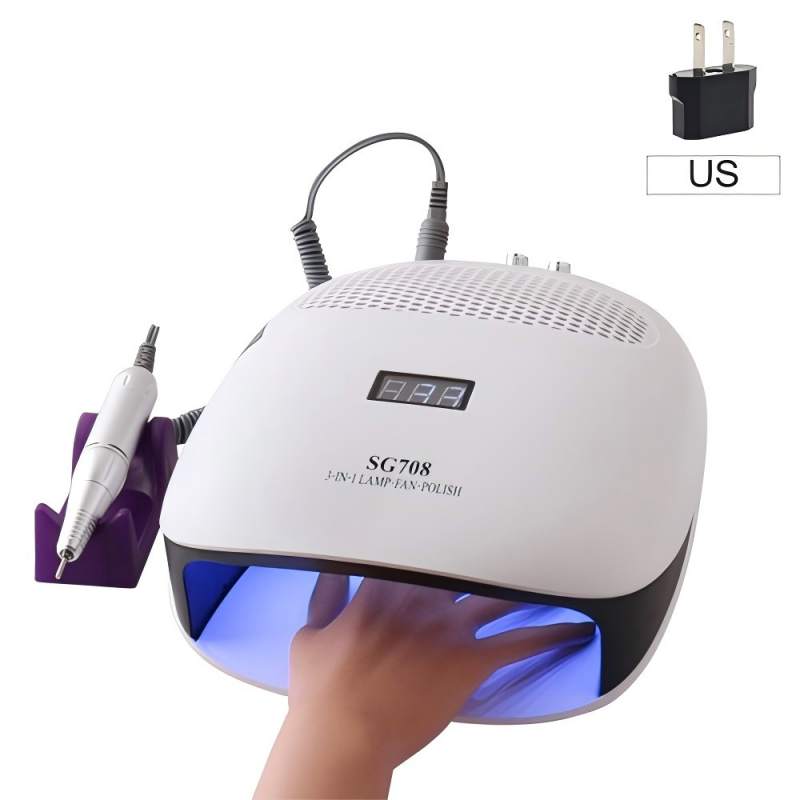 Тройна комбинирана ръчна лампа за нокти с възглавница