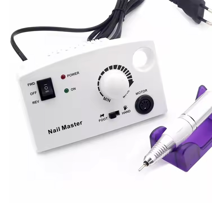 Бяла настолна електрическа пила за нокти